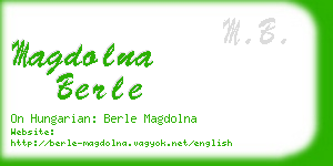 magdolna berle business card